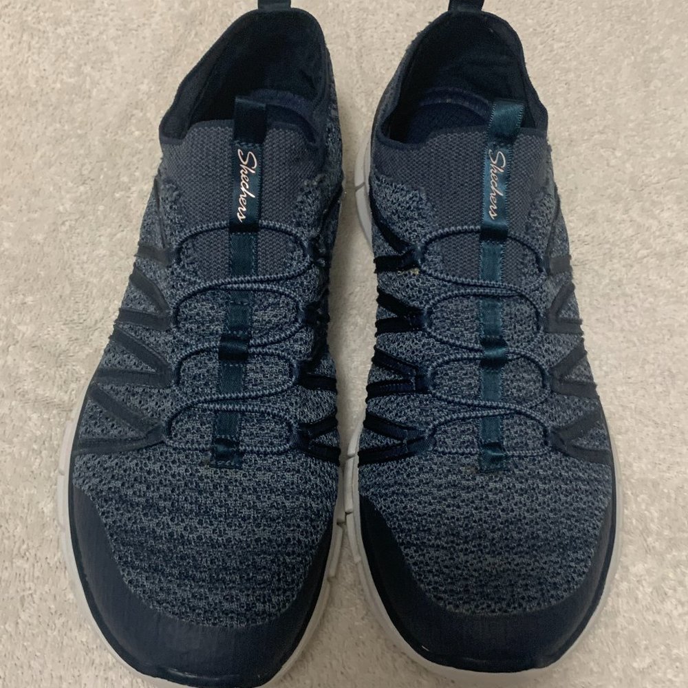 Skechers Blue Slip-On Womens Shoes